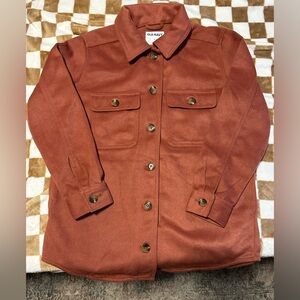 Rusty pink colored shacket size small with pockets